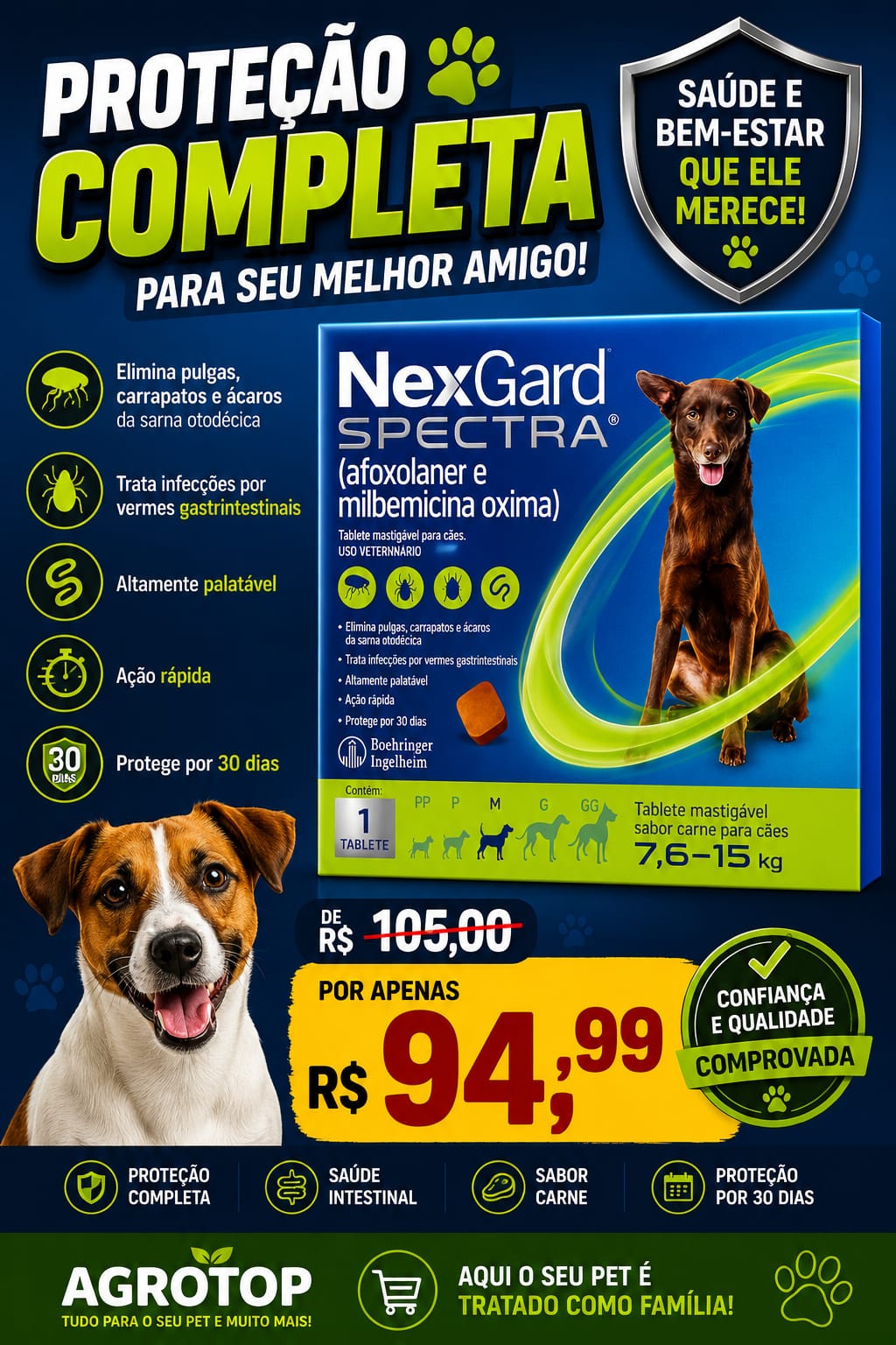 NexGard Spectra 7,6 – 15 kg